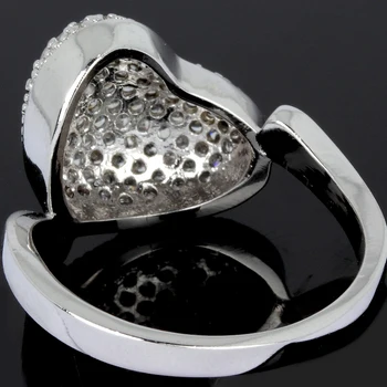 Širdies Žiedai mergina nustatymas Kubinis cirkonis Prabanga Vario žiedas naujo dizaino stiliaus bižuterijos Nemokamas pristatymas