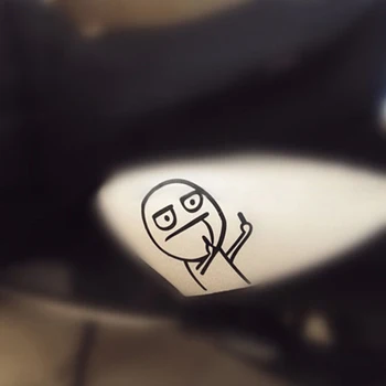 Juokinga didžiuoju Pirštu Automobilių Lipdukas Animacinių filmų Atspindintis Vinilo Motociklų Lipdukas 150 x 137 mm