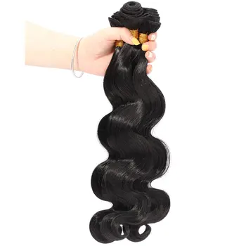 SNOILITE 16 18 20 Colių Kūno banga natūralus juodas komplektacija sintetinių plaukų pynimas plaukų pratęsimo siūti ataudų plaukus juoda moterų