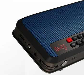 T60 MP3 Grotuvas Stereo Mini Nešiojamos Garso Garsiakalbiai FM Radijas Su LED Ekrano Parama TF kortelę Muziką LED Žibintuvėlis