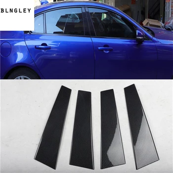 4pcs/daug ABS Anglies pluošto grūdų automobilio langą B pilla apdailos dangtelis 2018 2019 JAGUAR XE X760 automobilių reikmenys