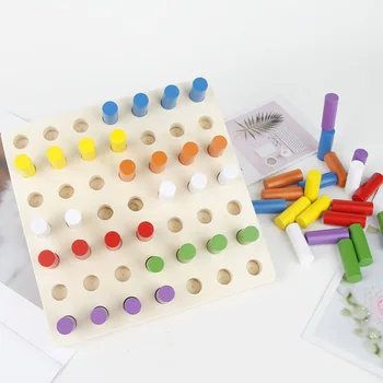 Montessori Mediniai Matematikos Žaislai Cilindrų Lizdų Blokai Mokymo Įterpti Lazda Švietimo Žaidimai Vaikams Ankstyvo Mokymosi Žaislai