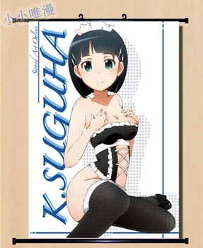 Japonų Anime Kardas Meno Internete II SAN seksuali mergina Kirigaya Suguha Namų Dekoro Sienos Pažymėkite Plakatas Dekoratyvinis Nuotraukas