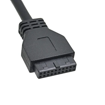 20pcs 20Pin 4 Prievadai USB 2.0 USB 3.0 Hub HD Audio Ausinių Lizdą Mic Jungtis PC Kompiuterio 3.5
