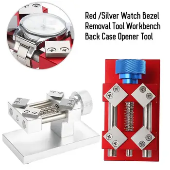 Profesinės Raudona /Sidabrinė Žiūrėti Bezel Removal Tool Workbench Atgal Atveju Atidarytuvas Įrankis Žiūrėti dalys, Remontas Įrankis laikrodžių