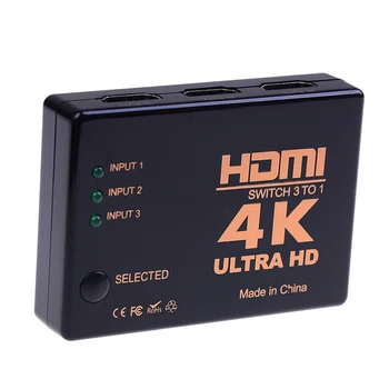 HDMI Jungiklis, 3 Port 4K*2K Switcher Splitter Išrinkimo Lange Ultra HD DVD HDTV Xbox PS3, PS4