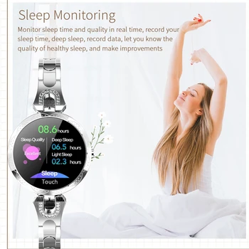 Smart Watch Moterų IP67 atsparus Vandeniui, Širdies ritmą, Kraujo Spaudimą, Stebėti Ponios Fitness Tracker Smartwatch Už Xiaomi 