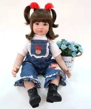60cm High-end Bebes atgimsta vinilo silikono reborn baby doll žaislas naujagimių mergina kūdikių lėlė princesė dovana boneca atgimsta menina