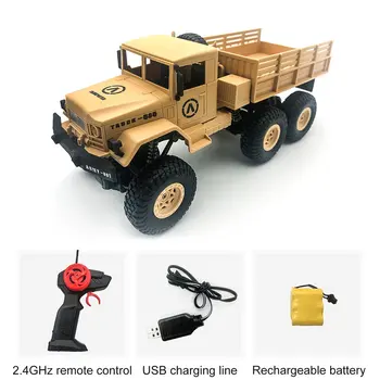 1:16 Didelės Spartos RC Automobilių Karinių Sunkvežimių 2.4 G Šešių varantys Remote Control Off-road Laipiojimo Transporto priemonės Modelio Žaislas Vaikams Gimtadienio Dovana