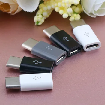 6Pcs C Tipo Adapteris Mini Micro USB į USB C 3.1 Android Duomenų Kabelis Konverteris Xiaomi4C Lg G5 