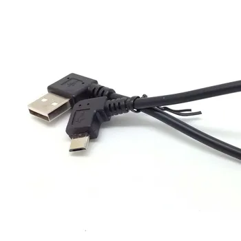 Universalus 2in1 Trumpas Dešinysis Kampas 90 Laipsnių 2A Micro USB Greitas Įkroviklis Įkrovimo Sinchronizuoti Duomenų Kabelis 0,25 m NAUJOS