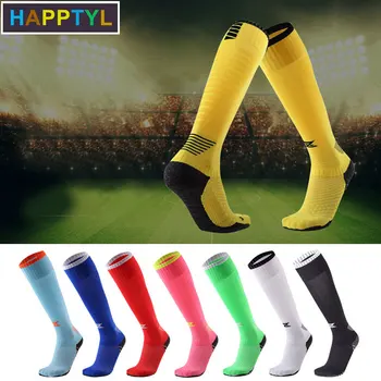 HAPPTYL 1Pair Futbolo Kojinės su Anti-Slip Dugno Rankšluostį Sumažinti lizdinės plokštelės Vyrams ir Moterims