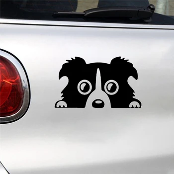 30375# Mielas šuniukas automobilių lipdukas atspindintis automobilio lipdukas vandeniui lipdukai ant automobilių, sunkvežimių bamperio galinio lango vinilo mirti supjaustyti ne bg