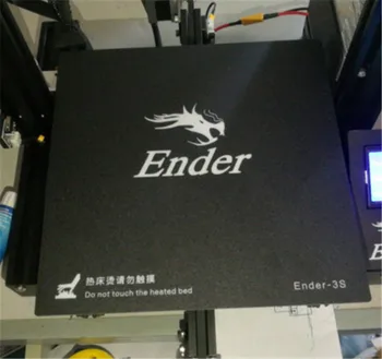 1pc 235x235mm juoda Šildomos lova Creality ENDER-3 3D Spausdintuvas Lipdukas Statyti Lapas statyti skardos juosta su 3M Pagrindo
