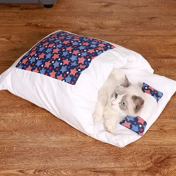 Katė lizdą katė miegmaišį uždarytas nuimamas plaunamas kačių kraiko žiemą šiltas augintinio guolį šunų veislynas keturis sezonus bendra augintinio lova