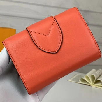 Naujas dizaineris trumpas piniginės moterų 2020 m. nekilnojamojo odos aukštos kokybės lady sankabos garsaus prekės ženklo kortelės krepšys