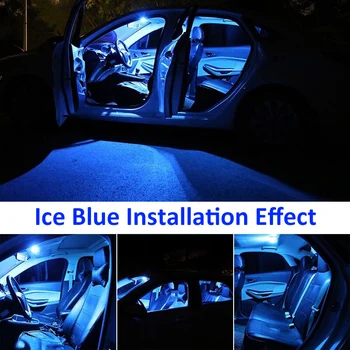 11 vnt Automobilių Baltos spalvos Interjeras, LED elektros Lemputes Paketo Komplektas 2004-