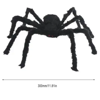200cm Juoda Patekęs Didelis Giant Spider Helovinas Apdailos Netikras Voras Haunted House Prop Patalpų Lauko Milžinišką Dekoras