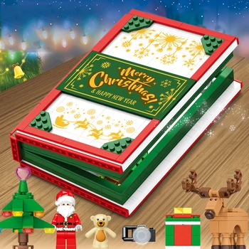 635PCS Suderinama Kalėdų Knygos Bloko Santa Claus Advanced Modelio Kūrimo Bloką Surinkti Duomenys Žaislai, Kalėdų Dovanos
