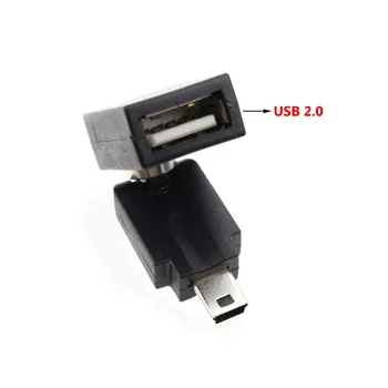 JCD 360 Laipsnių Rankenėlę Male USB į Mini USB Female Adapter/USB vyrų ir moterų Konverteris Adapteris, skirtas Macbook/VNT MP3