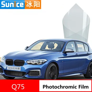 HOHOFILM 152cmx100cm Šviesiai mėlyna 75%VLT Photochromic Kino Automobilį Auto Namas Stiklo Lipdukas Smart Langą Smart Optiškai Kontroliuojamas