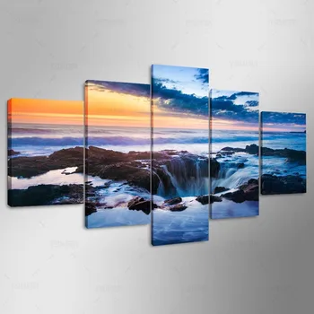 5 skydelis HD spausdinti tapybos Didinga pakrantė drobės namų dekoro sienos meno nuotrauką kambarį kn-112