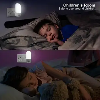 Automatinis LED Naktį, Šviesos, įjunkite Energijos Taupymo Sutemų Aušros miegamojo, naktiniai staleliai, lempa lempos didmeninės Vaikai 2 Lentelė Šviesos Jutiklis L5V7