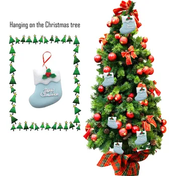Naujas Kalėdų Kojinę Papuošalai Mini Kojinių Santa Claus Saldainiai Dovanų Maišelis 2020 Metų Kalėdų Kalėdų Medžio Kabo Dekoro Namų Navidad