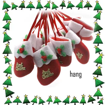 Naujas Kalėdų Kojinę Papuošalai Mini Kojinių Santa Claus Saldainiai Dovanų Maišelis 2020 Metų Kalėdų Kalėdų Medžio Kabo Dekoro Namų Navidad