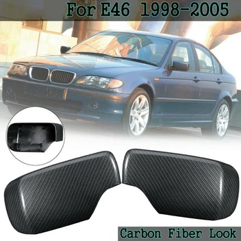 Automobilių Durų galinio vaizdo Veidrodžio Dangtelis L&R Pusėje Anglies Pluošto Tipą, BMW E46 1998-2005 m.