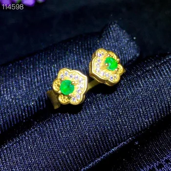Jubiliejų žiedas, Natūralią ir Originalią smaragdas žiedas 925 sterlingas sidabro Bauda papuošalai vyrams arba moterims