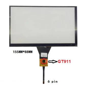 155*88 mm 6.2 colių 6 eilutę capacitive jutiklinis ekranas IC:GT911 automobilių DVD/GPS navigacijos kompiuteris sensoriniu ekranu