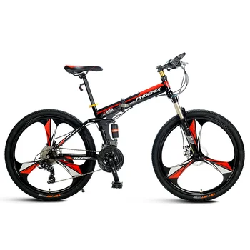 26 colių kalnų dviratį vieno rato lankstymo lenktynių dviratis 21 greičio amortizatoriumi dual diskiniai stabdžiai suaugusiųjų dviračių