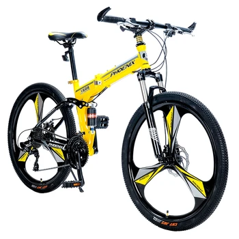 26 colių kalnų dviratį vieno rato lankstymo lenktynių dviratis 21 greičio amortizatoriumi dual diskiniai stabdžiai suaugusiųjų dviračių