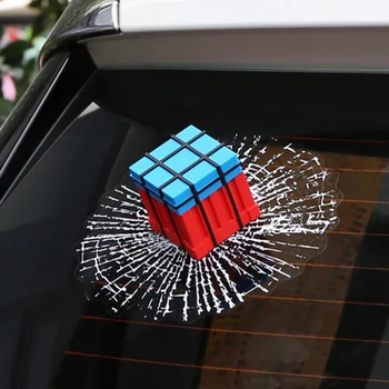 3D Kreko Lipdukai Automobilių Sulaužytas Lango Lipdukas Auto Desantavimui Dėžutę