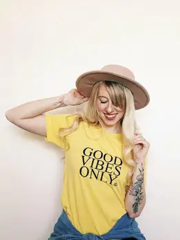 GERAI RITMAIS TIK T-Shirt Juokinga Geras ritmais hipster būgniniai laišką tee stilingas Estetinės Atsitiktinis Geltona Apranga citata mergina t shirts
