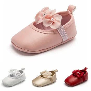 PU oda kūdikių kūdikių Bateliai Gėlių kūdikių moccains minkštas dygiosios bamblys merginos batai šalies princess bateliai 0-18M pirmą vaikštynės