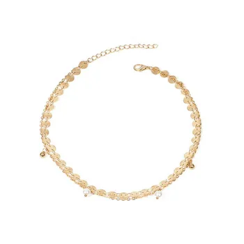 Moteriški Karoliai Daugiasluoksnis Aukso Clavicle Grandinės Geometrinis perlų Pakabukas Šaliai, Papuošalai Dvigubas Pakabukas Kaklo Papuošalai