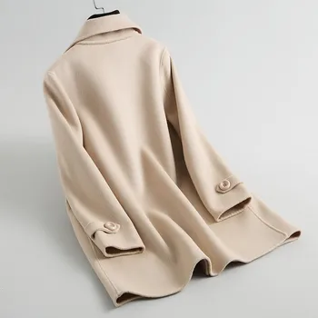 2020 m., Moterų Žiemos Striukė Nekilnojamojo Vilnos Paltą Moteris Elegantiškas Mados Šilto Ėriuko Kailio Viršutiniai drabužiai, Paltai Abrigo Mujer 99109LW371