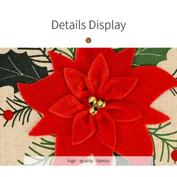 Kalėdų dekoracijas didelis raudonas gėlių placemat Europos ir Amerikos atmosferą išdėstymo lentelė kilimėlis staltiesė linas