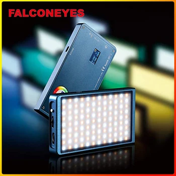 Falcon Akis F7 12W RGB Led Šviesos su Korio Tinklo ir Softbox,CRI 97,2500 K-9000K Reguliuojamas Scenarijus Vaizdo Režimas