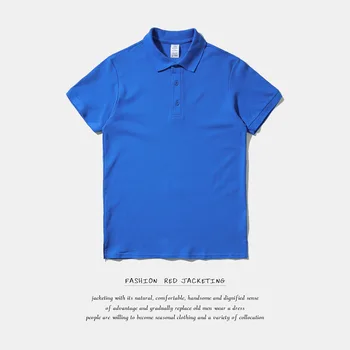 E-baihui 2020 metų vasaros poloshirts naujas vientisos spalvos vyriški trumparankoviai polo marškinėliai medvilniniai vyriški atvartas laisvi reklamos marškinėliai X042