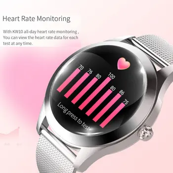 IP68 Vandeniui Smart Watch Moterų Miego Stebėjimo Širdies ritmo Monitorius Mados Lonvely Smartwatch KW10 Apyrankės, Skirta 