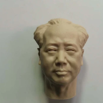 1/6 Puikus Lyderis, Pirmininko Mao Unpainted Galvos Skulptūra Tilpti 12