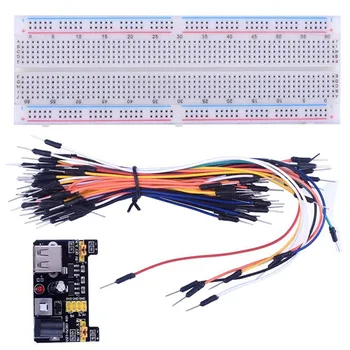Elektronikos Pagrindinio Starter Kit 830 Kaklaraištis-taškų Breadboard Kabelis Rezistorius Tranzistorius, Kondensatorius LED Garso Potenciometras