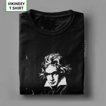 Vyriški Bethovenas Kompozitorius T-Shirt Klasikinės Muzikos Mokytojas Naujovė, O-Kaklo trumpomis Rankovėmis Viršūnes Medvilnės Tees Originalių T Shirts