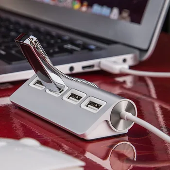 USB KONCENTRATORIŲ, Premium 4 Port Aliuminio USB Šakotuvą su 11 colių Ekranuotas Kabelis iMac, s, Kompiuteriai ir Nešiojamieji kompiuteriai