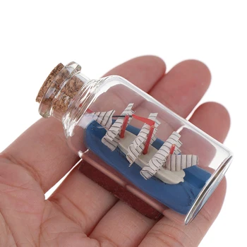 Drift Butelis Miniatiūriniai Lėlių Stiklo Doll House Dekoro Micro Kraštovaizdžio Derliaus Apdaila Klasikinis Žaislas Vaikams Žaislai 6*2.7 CM