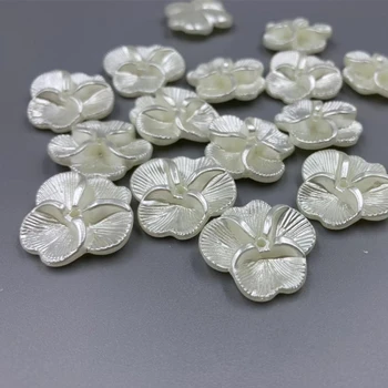 20mm Didelis žiedlapis gėlės granulių Perlai, Karoliukai, ABS perlų sumontuotas kilnojamasis tipo Papuošalai, aksesuarai