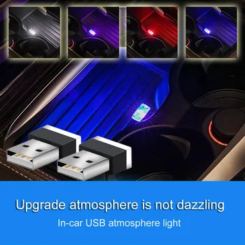 Mini LED Automobilių Šviesos USB Atmosfera Šviesą Mercedes Benz Kartos GLE63 GLE450 C350 C450 A45 CLA CLA45 C350e A